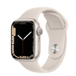 Apple Watch Series 7, 41 мм, корпус из алюминия цвета «сияющая звезда»