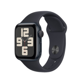 Apple Watch SE 2 40mm, корпус из алюминия «тёмная ночь», черный спортивный ремешок