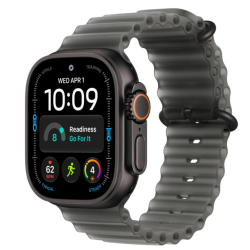 Часы Apple Watch Ultra 3, 49 мм, титан черного цвета, ремешок полупрозрачный Ocean черного цвета (2026)
