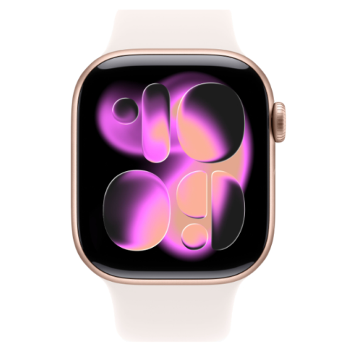 Apple Watch Series 11, 42 мм, алюминий цвета «розовое золото», спортивный ремешок цвета «светлые румяна» S/M — фото 2