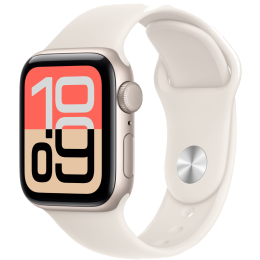 Apple Watch SE 3, 40 мм, алюминий цвета «сияющая звезда», спортивный ремешок цвета «сияющая звезда» S/M